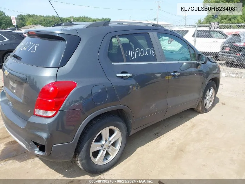 KL7CJLSB0HB234081 2017 Chevrolet Trax Lt