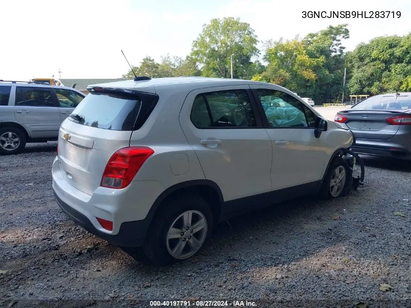 2017 Chevrolet Trax Ls VIN: 3GNCJNSB9HL283719 Lot: 40197791