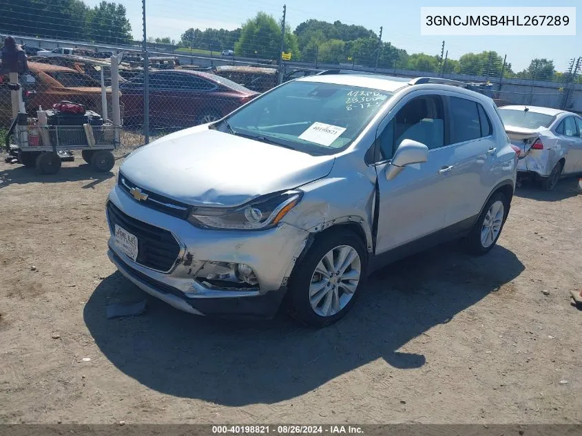 2017 Chevrolet Trax Premier VIN: 3GNCJMSB4HL267289 Lot: 40198821