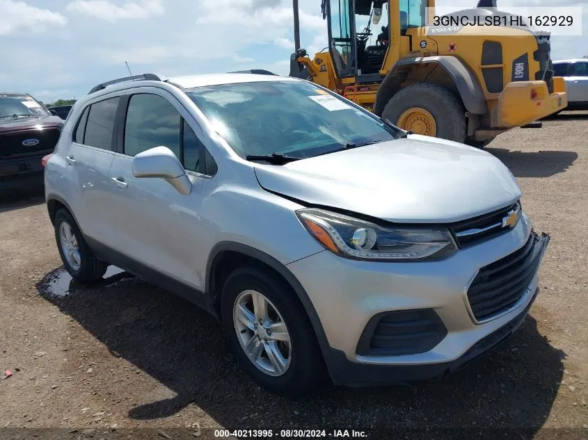 2017 Chevrolet Trax Lt VIN: 3GNCJLSB1HL162929 Lot: 40213995