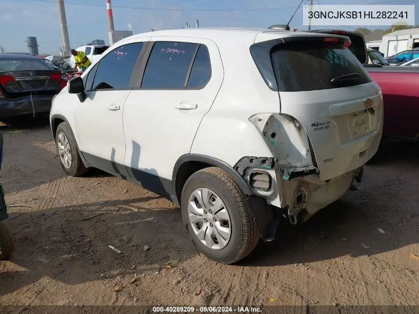 3GNCJKSB1HL282241 2017 Chevrolet Trax Ls