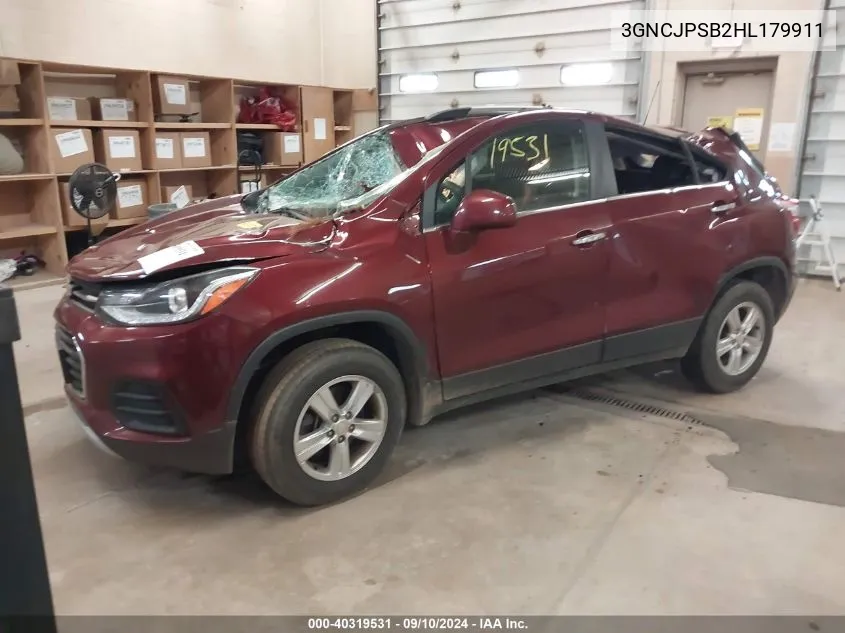 3GNCJPSB2HL179911 2017 Chevrolet Trax Lt