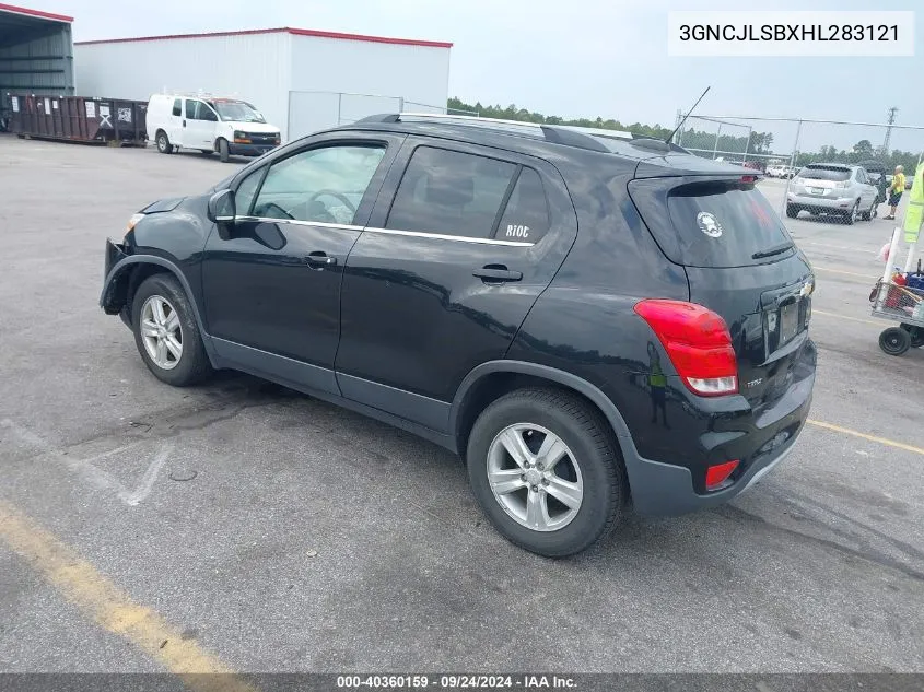 2017 Chevrolet Trax 1Lt VIN: 3GNCJLSBXHL283121 Lot: 40360159