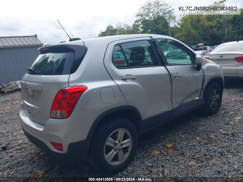 KL7CJNSB2HB083482 2017 Chevrolet Trax Ls