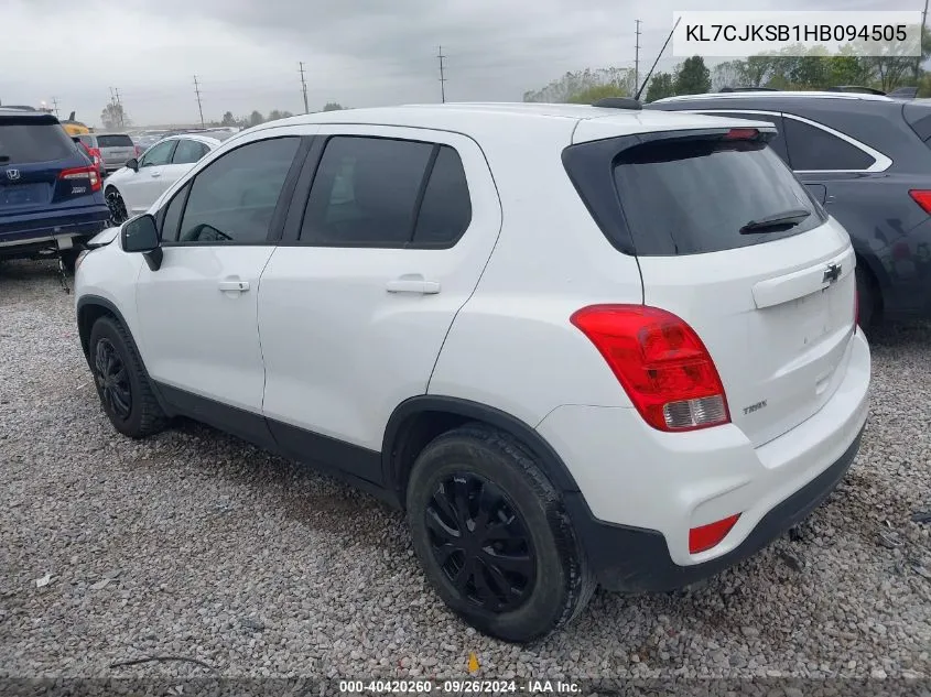 KL7CJKSB1HB094505 2017 Chevrolet Trax Ls