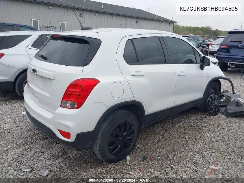 KL7CJKSB1HB094505 2017 Chevrolet Trax Ls