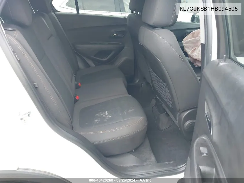 KL7CJKSB1HB094505 2017 Chevrolet Trax Ls