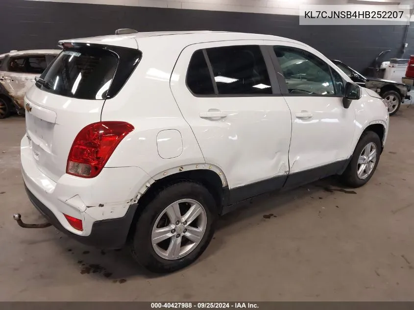 KL7CJNSB4HB252207 2017 Chevrolet Trax Ls