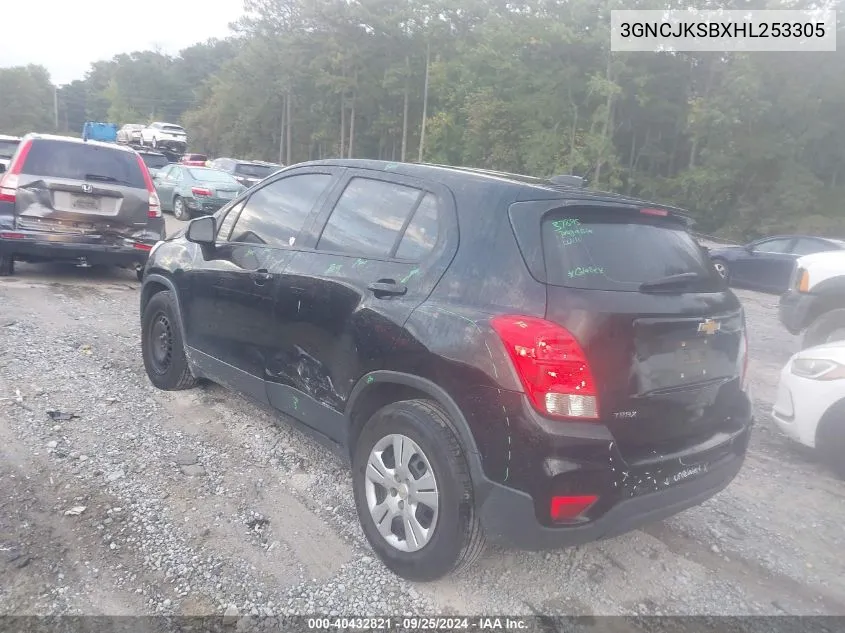 2017 Chevrolet Trax Ls VIN: 3GNCJKSBXHL253305 Lot: 40432821