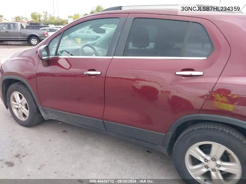 3GNCJLSB7HL234359 2017 Chevrolet Trax Lt