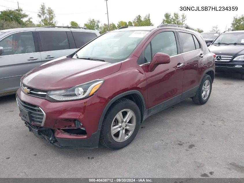 3GNCJLSB7HL234359 2017 Chevrolet Trax Lt