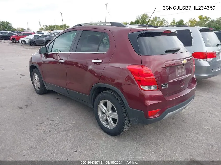 3GNCJLSB7HL234359 2017 Chevrolet Trax Lt