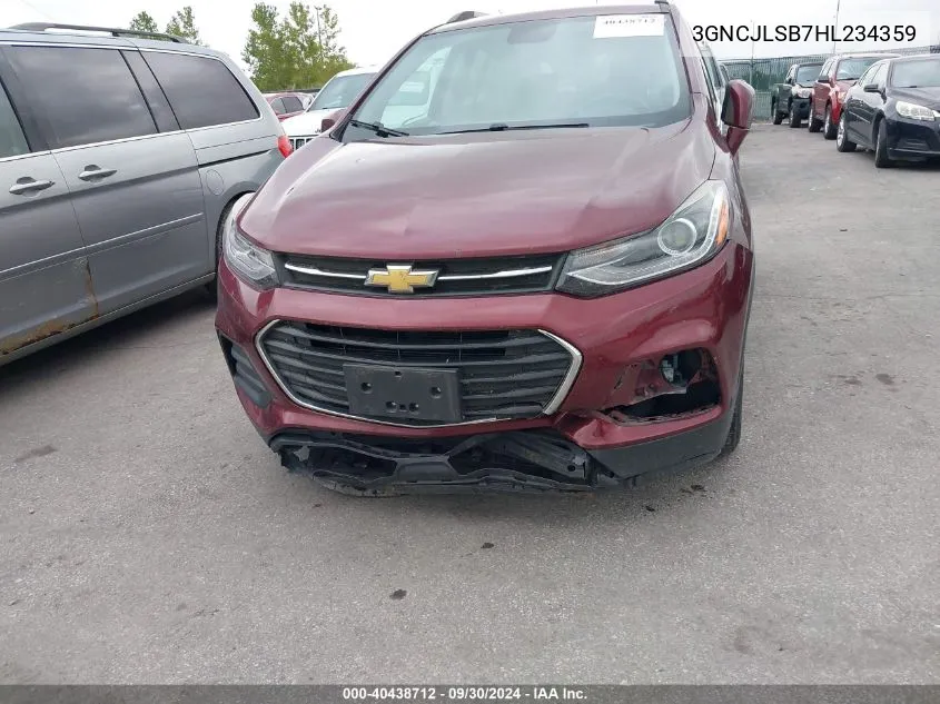 3GNCJLSB7HL234359 2017 Chevrolet Trax Lt