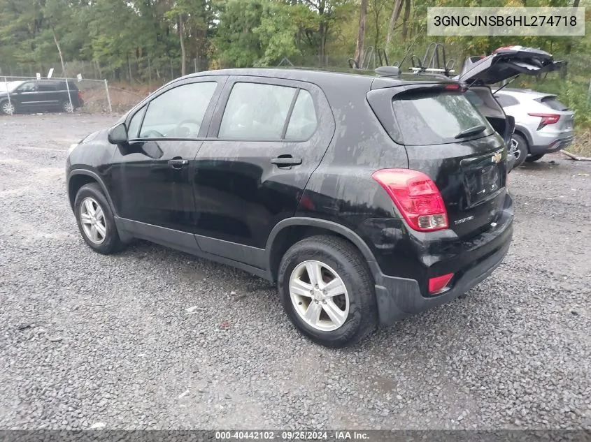 3GNCJNSB6HL274718 2017 Chevrolet Trax Ls