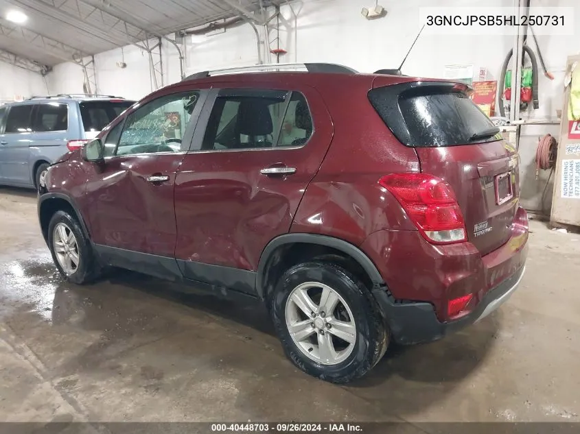 3GNCJPSB5HL250731 2017 Chevrolet Trax Lt