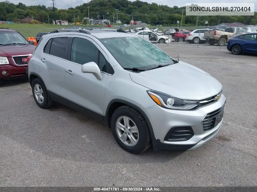 2017 Chevrolet Trax Lt VIN: 3GNCJLSB1HL270404 Lot: 40471761