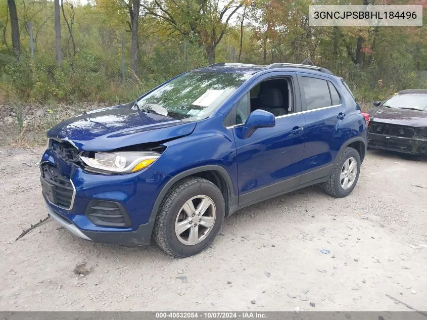 2017 Chevrolet Trax Lt VIN: 3GNCJPSB8HL184496 Lot: 40532054