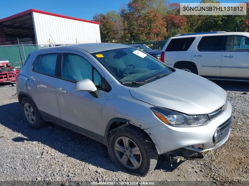 2017 Chevrolet Trax Ls VIN: 3GNCJNSB7HL131812 Lot: 40568367