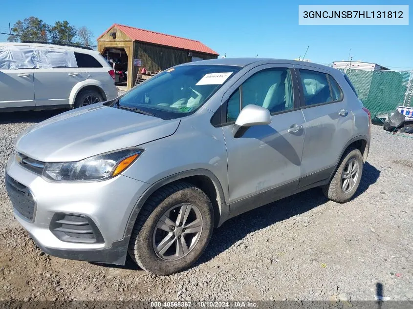 2017 Chevrolet Trax Ls VIN: 3GNCJNSB7HL131812 Lot: 40568367