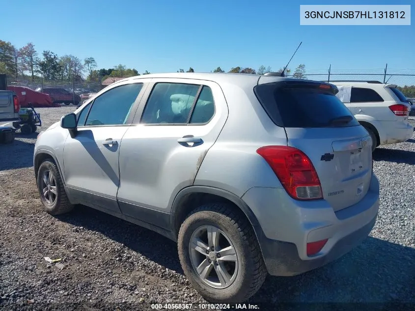 2017 Chevrolet Trax Ls VIN: 3GNCJNSB7HL131812 Lot: 40568367