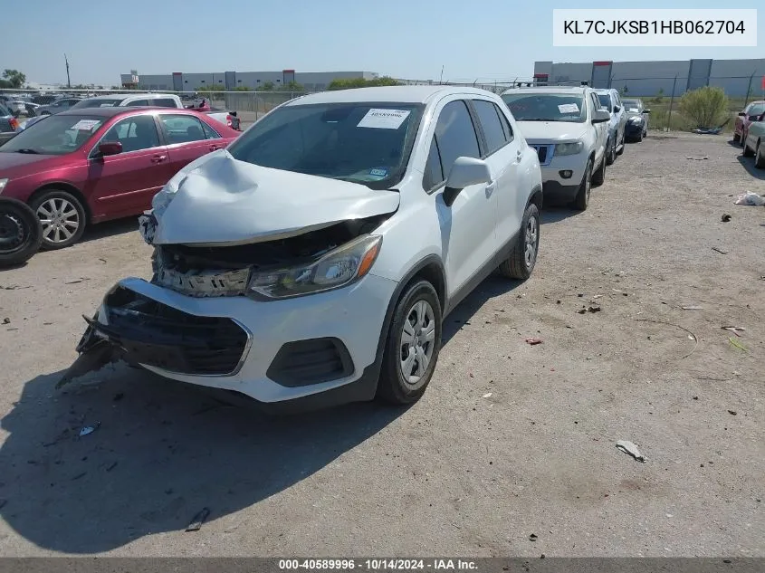 2017 Chevrolet Trax Ls VIN: KL7CJKSB1HB062704 Lot: 40589996