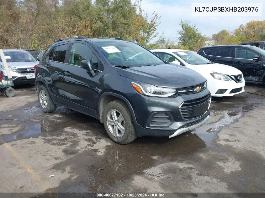 2017 Chevrolet Trax Lt VIN: KL7CJPSBXHB203976 Lot: 40677102