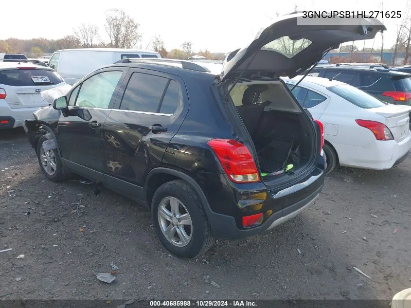 2017 Chevrolet Trax Lt VIN: 3GNCJPSB1HL271625 Lot: 40685988