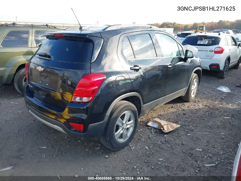 2017 Chevrolet Trax Lt VIN: 3GNCJPSB1HL271625 Lot: 40685988