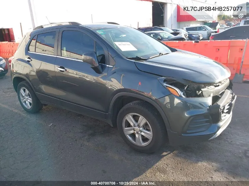 2017 Chevrolet Trax Lt VIN: KL7CJPSB4HB257077 Lot: 40700708