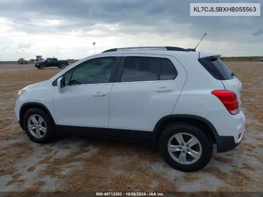 2017 Chevrolet Trax Lt VIN: KL7CJLSBXHB055563 Lot: 40713253