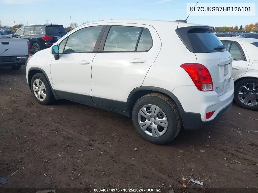 KL7CJKSB7HB126101 2017 Chevrolet Trax Ls