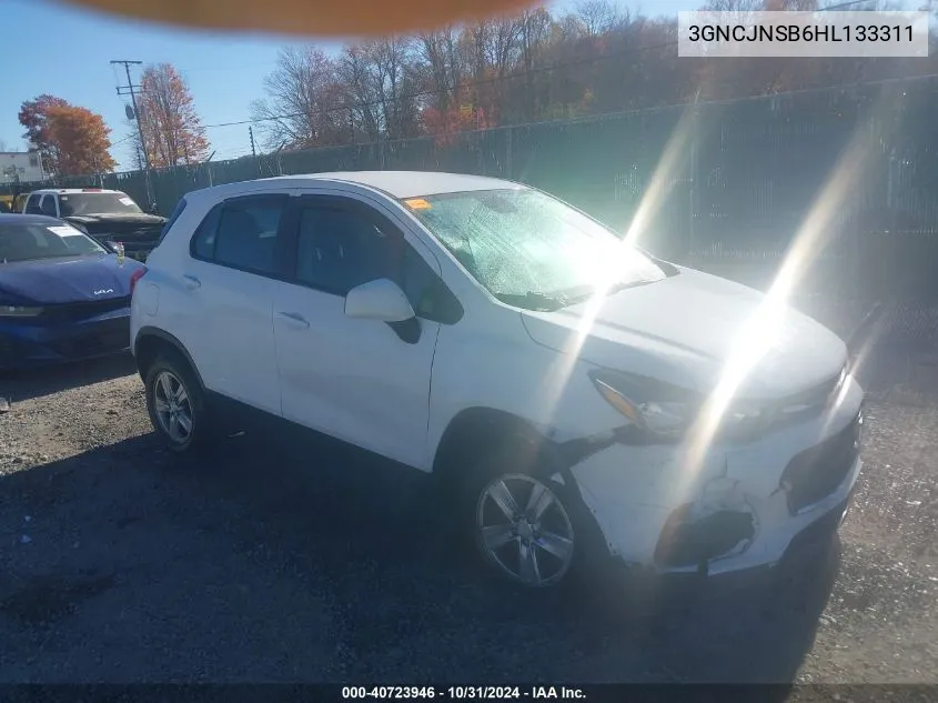 2017 Chevrolet Trax Ls VIN: 3GNCJNSB6HL133311 Lot: 40723946