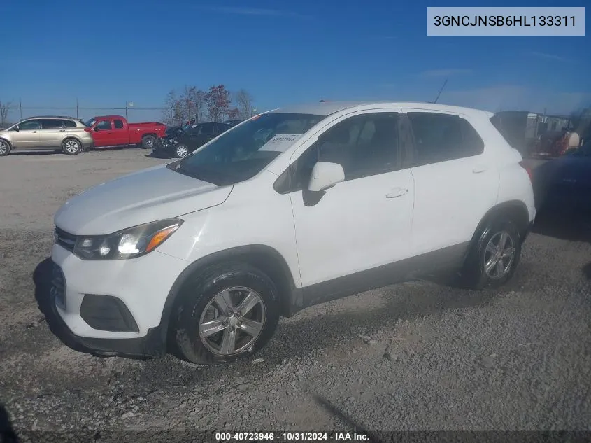 2017 Chevrolet Trax Ls VIN: 3GNCJNSB6HL133311 Lot: 40723946