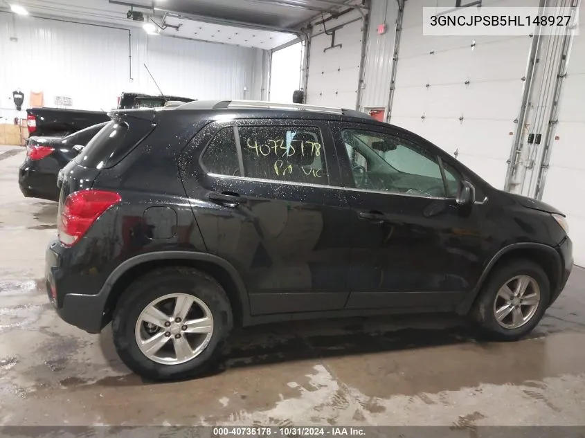 2017 Chevrolet Trax Lt VIN: 3GNCJPSB5HL148927 Lot: 40735178