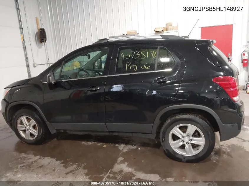 2017 Chevrolet Trax Lt VIN: 3GNCJPSB5HL148927 Lot: 40735178