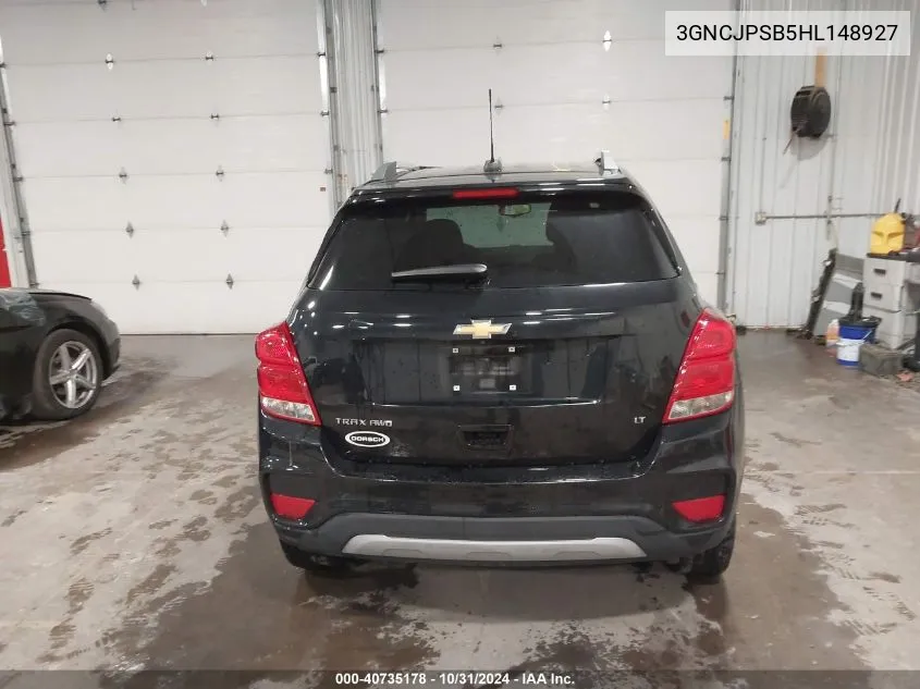 2017 Chevrolet Trax Lt VIN: 3GNCJPSB5HL148927 Lot: 40735178