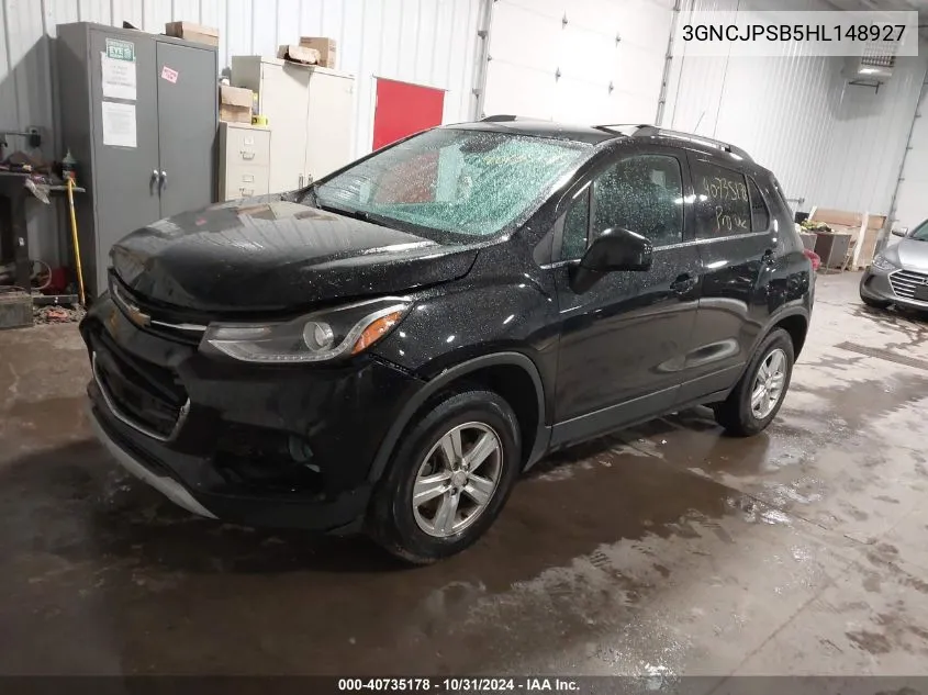 2017 Chevrolet Trax Lt VIN: 3GNCJPSB5HL148927 Lot: 40735178