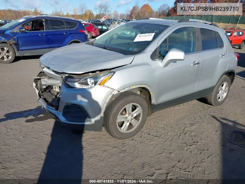 2017 Chevrolet Trax Lt VIN: KL7CJPSB9HB239710 Lot: 40741933