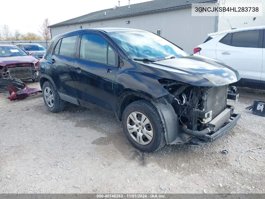 2017 Chevrolet Trax Ls VIN: 3GNCJKSB4HL283738 Lot: 40746263