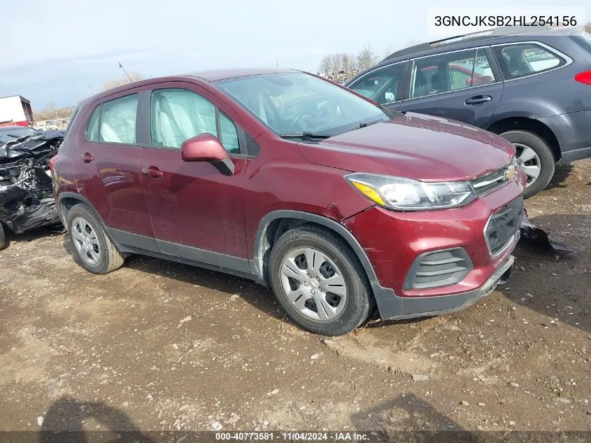 2017 Chevrolet Trax Ls VIN: 3GNCJKSB2HL254156 Lot: 40773581