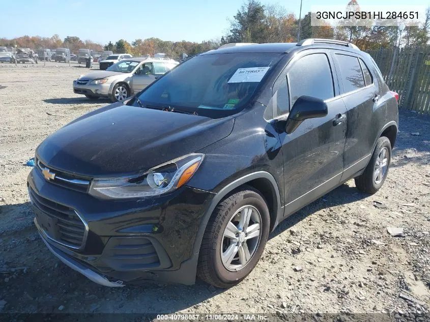 2017 Chevrolet Trax Lt VIN: 3GNCJPSB1HL284651 Lot: 40798057