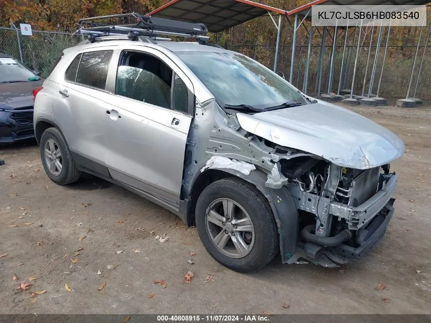 2017 Chevrolet Trax Lt VIN: KL7CJLSB6HB083540 Lot: 40808915