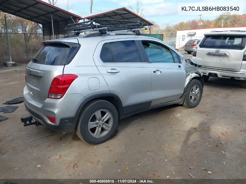 2017 Chevrolet Trax Lt VIN: KL7CJLSB6HB083540 Lot: 40808915