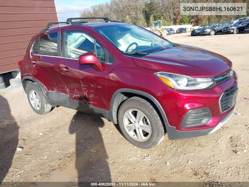 2017 Chevrolet Trax Lt VIN: 3GNCJPSB8HL160621 Lot: 40825092