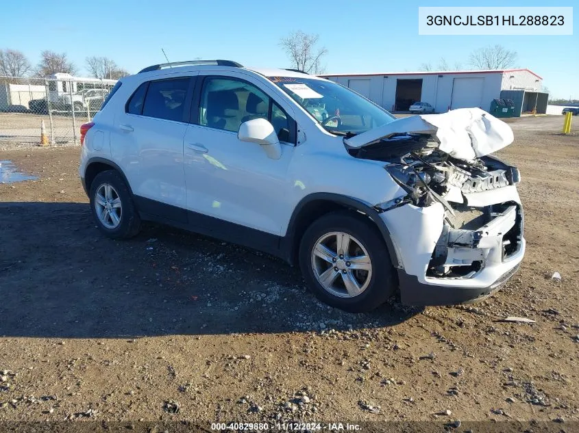 2017 Chevrolet Trax Lt VIN: 3GNCJLSB1HL288823 Lot: 40829880