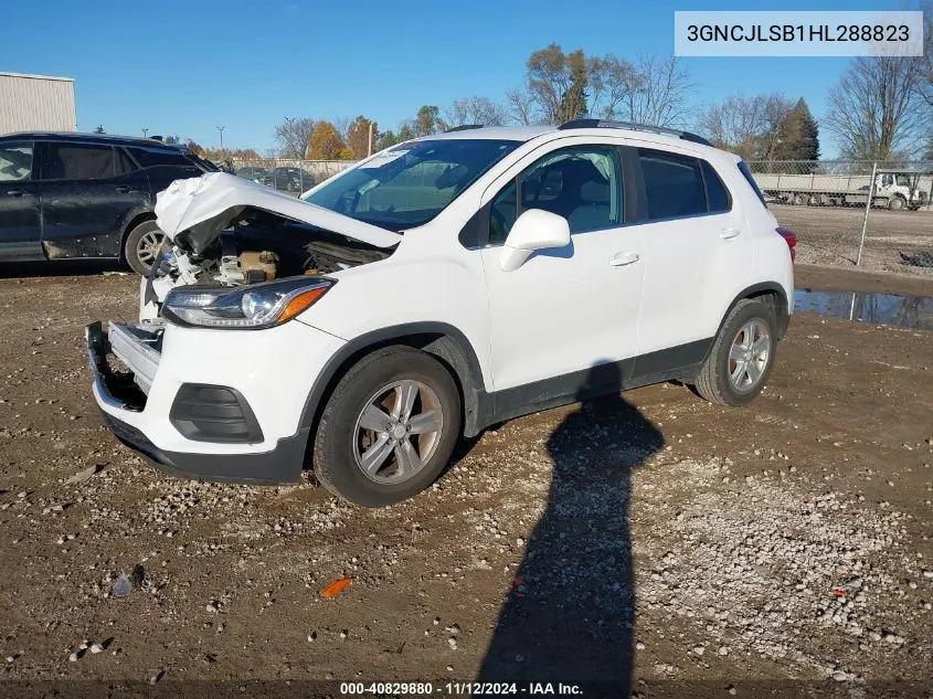 2017 Chevrolet Trax Lt VIN: 3GNCJLSB1HL288823 Lot: 40829880