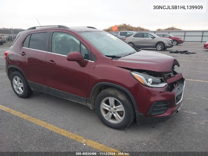 3GNCJLSB1HL139909 2017 Chevrolet Trax Lt