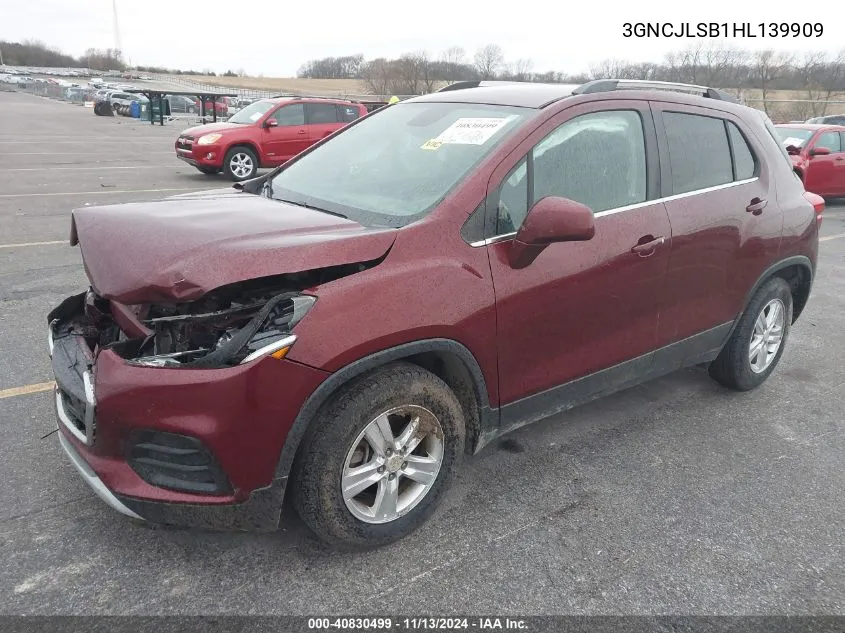 3GNCJLSB1HL139909 2017 Chevrolet Trax Lt