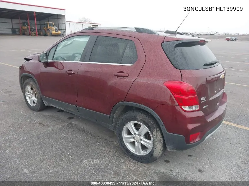 3GNCJLSB1HL139909 2017 Chevrolet Trax Lt