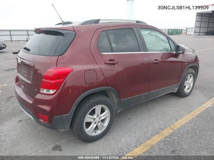 3GNCJLSB1HL139909 2017 Chevrolet Trax Lt